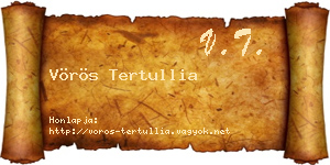 Vörös Tertullia névjegykártya